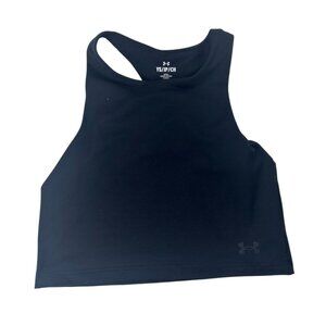 Under Armour Tank Top Youth Girls YS Fitted Black Racerback‎
